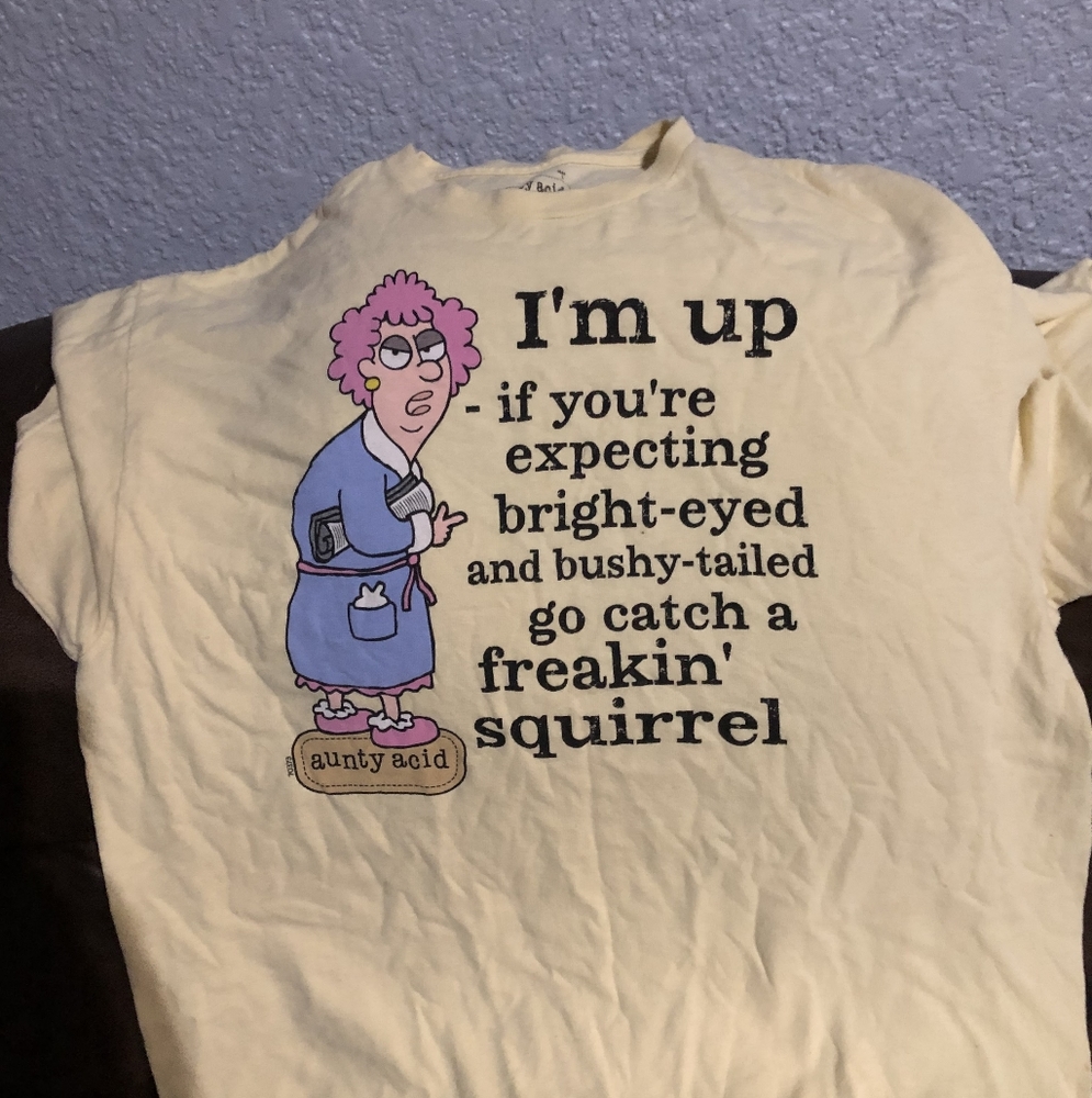 aunty acid L yellow shortsleeve shirt